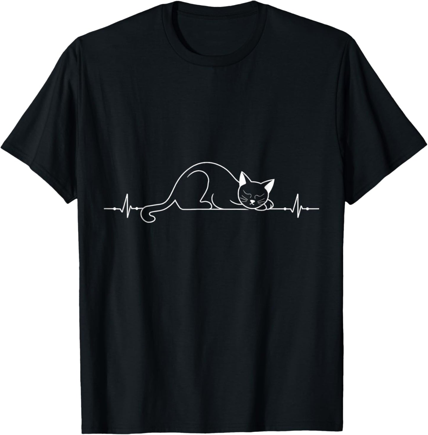 Cat Heartbeat Love Cats Women's Girls Cat Lover T-Shirt