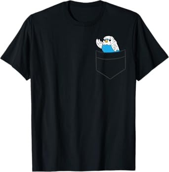 Budgie Bird Lover Cute Budgie In a Pocket T-Shirt