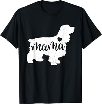 Cocker Spaniel Mother's Day Mum Dog Mum Paw Lover T-Shirt