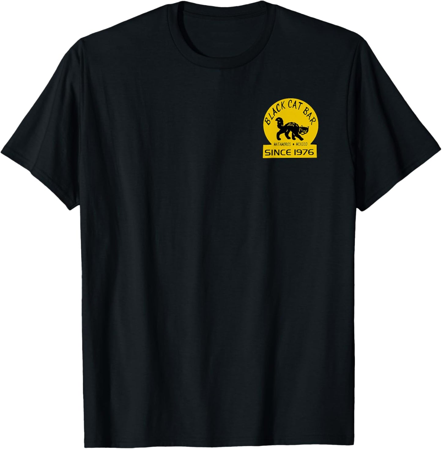 Front Pocket Logo ONLY Black Cat Bar “Black Cat’s” T-Shirt