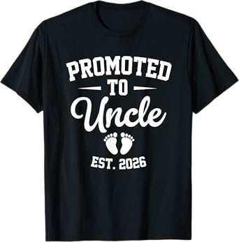 Promoted To Uncle Est 2026 Retro Soon To Be Uncle 2026 T-Shirt