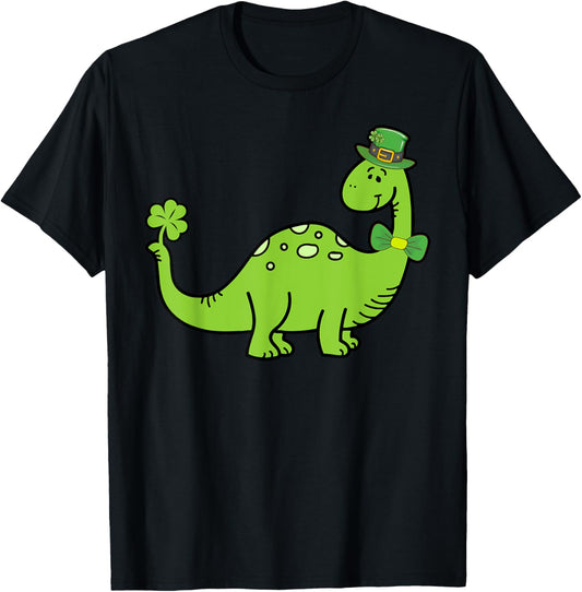 Dinosaur Wearing Leprechaun Hat St Patricks Day Kids T-Shirt
