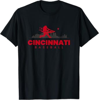 Cincinnati Baseball Vintage Minimalist Retro Baseball Lover T-Shirt