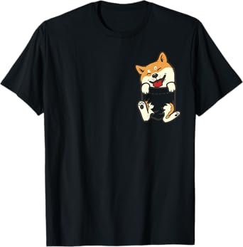 Pocket Shiba Inu Feet Cute Doge Akita Dog Lover Owner Gift T-Shirt for Men Women Kids