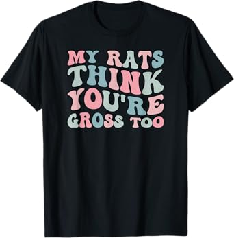 Groovy Rat Mom For Rat Lover Women's Black Rat-Themed T-Shirt