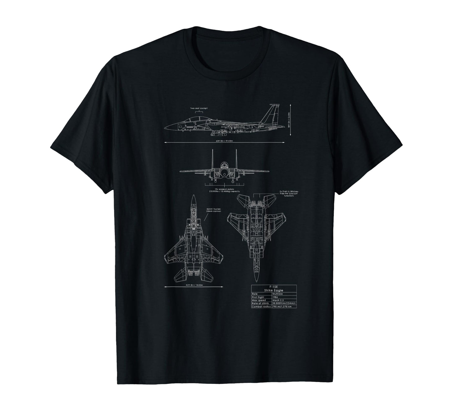 F-15E Strike Eagle Fighter Aircraft T-Shirt