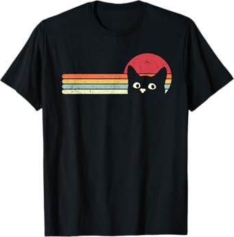 Cat Shirt. Retro Style T-Shirt T-Shirt