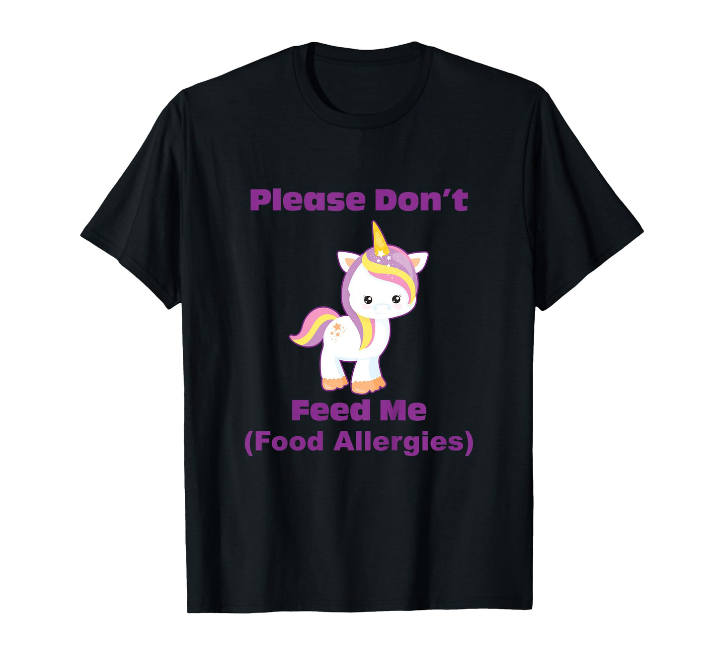 Food Allergy Toddler Kids with Cute Unicorn T-Shirt