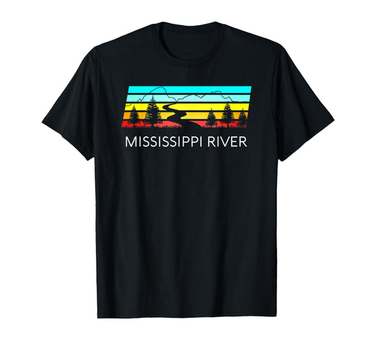 Mississippi River Retro Vintage Delta Louisiana Lake Itasca T-Shirt