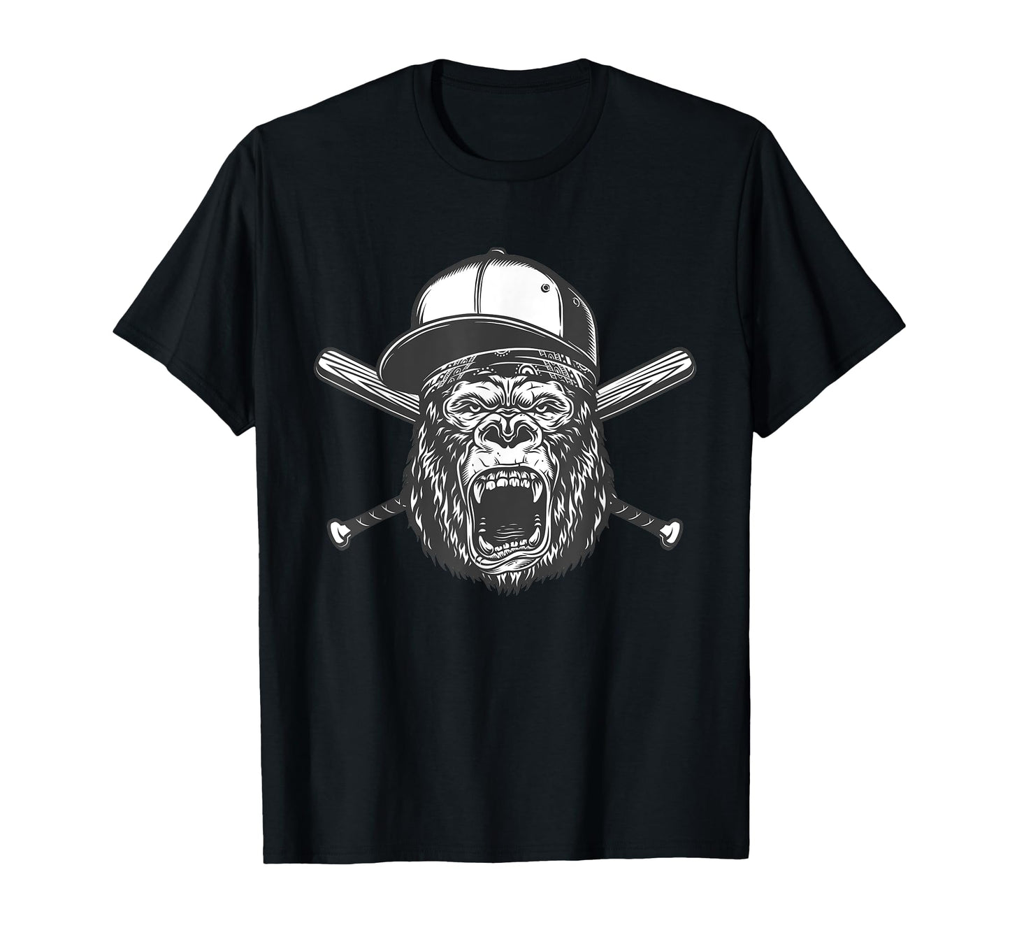 Gorilla Baseball Player - Gorilla in Baseball Cap - Gorilla T-Shirt