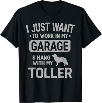 Funny Nova Scotia Duck Tolling Retriever Toller Dad Garage M T-Shirt