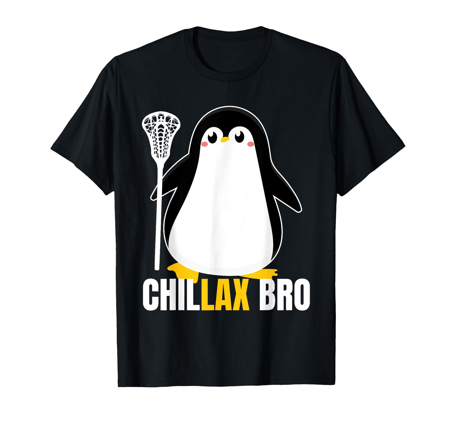 Lacrosse Penguin Funny LaX Team Lacrosse Christmas Pj T-Shirt