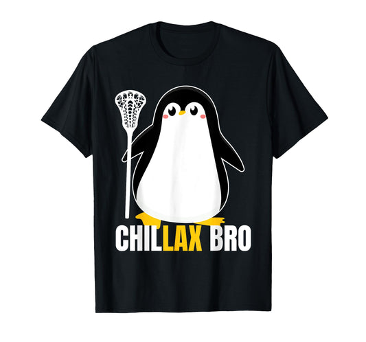 Lacrosse Penguin Funny LaX Team Lacrosse Christmas Pj T-Shirt