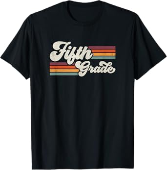 Retro Fifth Grade Teacher Back To School T-Shirt