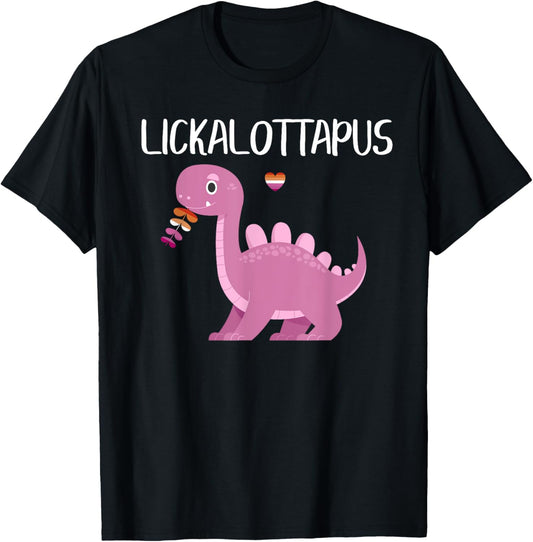 Funny Lesbian Flag Lesbian Pride Dinosaurs LGBTQ T-Shirt