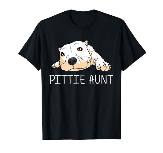 Funny Pitbull Gift For Aunt Women Canine Dog Puppy Animal T-Shirt