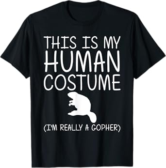 Gopher Easy Halloween Human Costume Rodent Animal DIY Gift T-Shirt