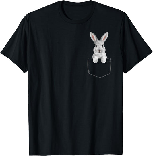 Bunny in a Pocket Girls Funny Easter Bunny T-Shirt
