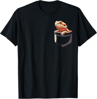 Bearded Dragon Pocket Beardie Lover Reptile Men Women Kids T-Shirt
