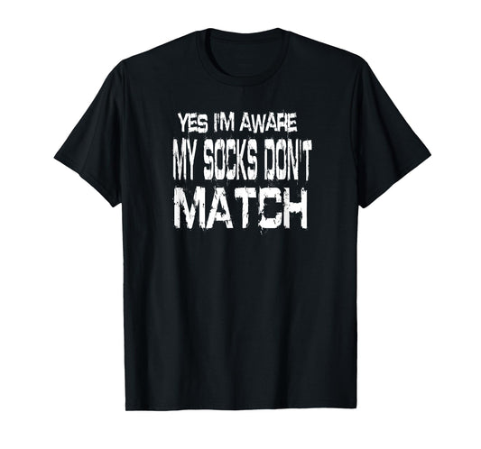 Mismatched Socks Fun Sock Humor T-Shirt