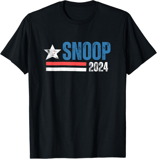 Retro Stripe Funny Snoop Vintage Election 2024 Gifts T-Shirt