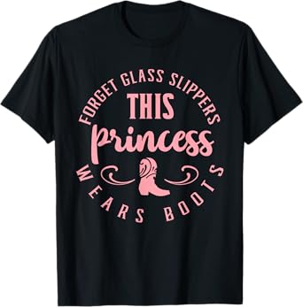 Princess Cowboy Boots Western Cowgirl Girls Gift T-Shirt