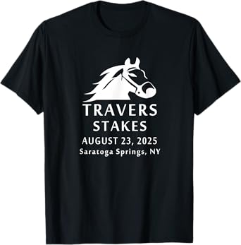 2025 Travers Stakes Saratoga Springs Horse Race Fan Souvenir T-Shirt
