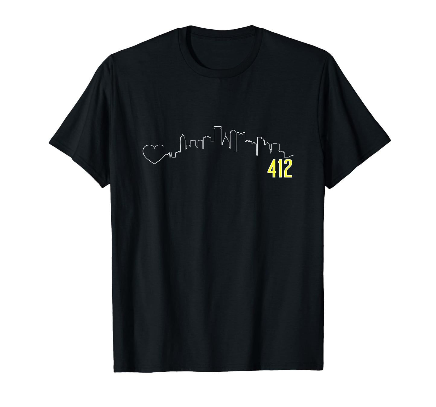Pittsburgh Skyline 412 Love T-shirt T-Shirt