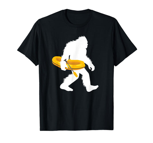 Bigfoot Carrying Rafting Boat Tubing Sasquatch With Raft T-Shirt