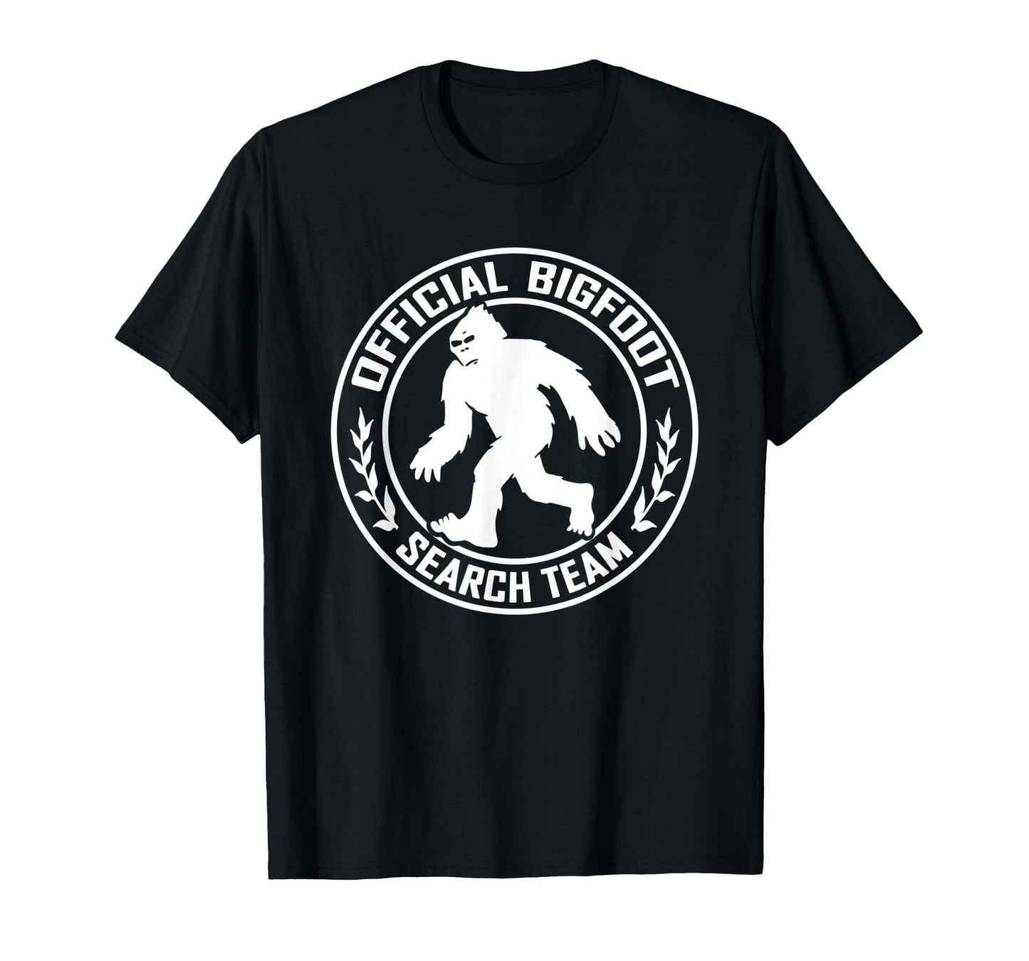Bigfoot Search Team Black Shirt Sasquatch Yeti Grassman T-Shirt