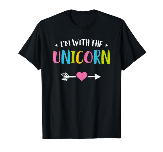 I'm With The Unicorn Cute Funny Couple Halloween Costume T-Shirt