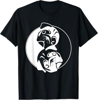 Pug Yin Yang Pugs Owner Dog Breed Animal Lover Pet Fans Men Women T-Shirt