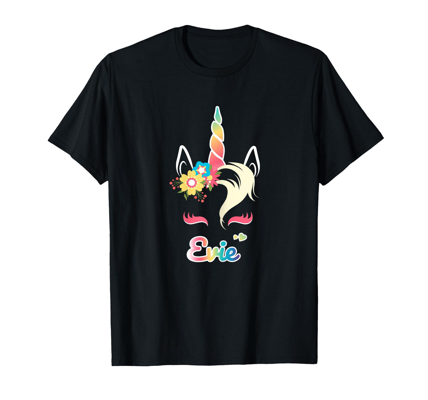 Rainbow Unicorn Evie Shirt Custom Name Gift for girls