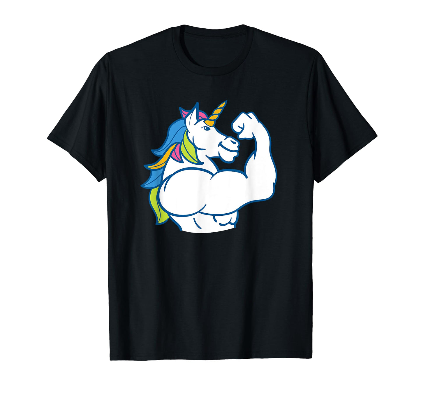 Muscular Unicorn - Funny Magical Fitness Bodybuilder Dad T-Shirt