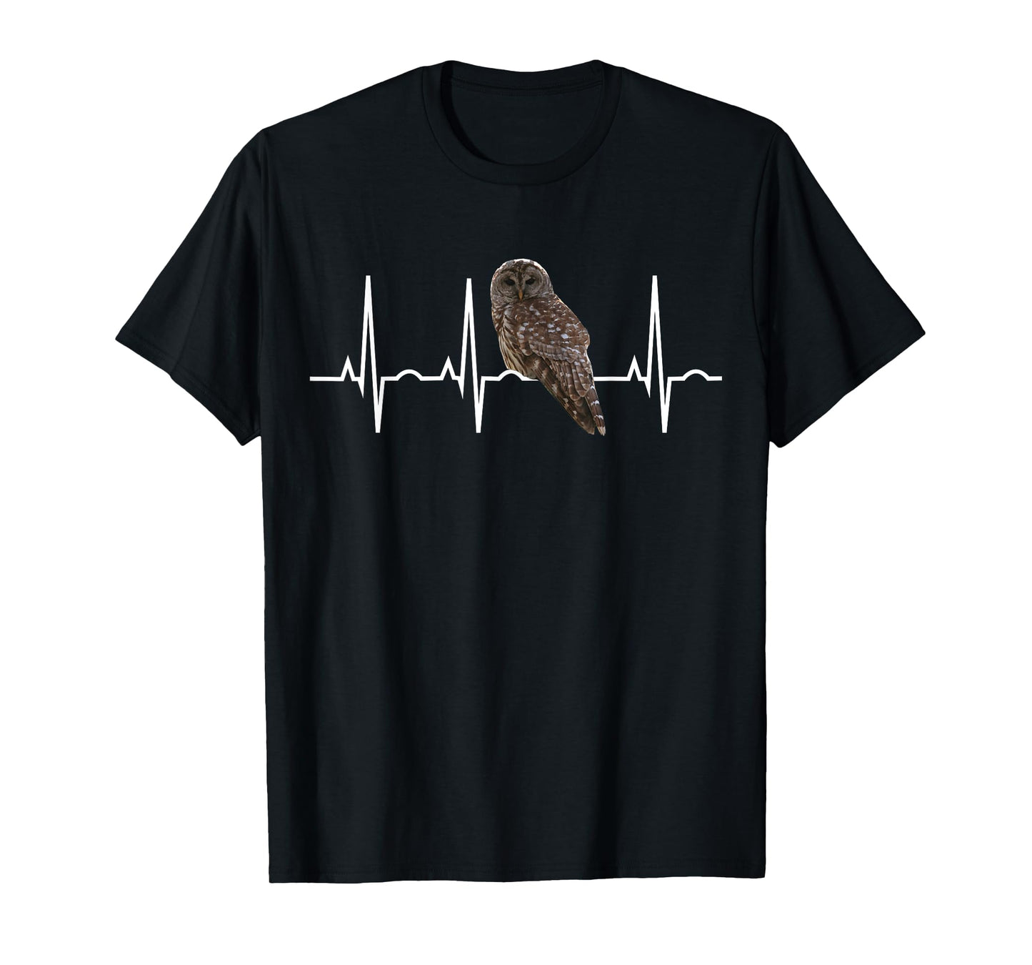 Barred Owl Shirt - Birder Heartbeat Gift Tee for Bird Lovers T-Shirt