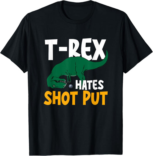 Funny Thrower Shot Put Track And Field Throwing Dino T-Shirt