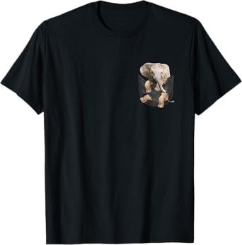 Elephant In Pocket Shirt Cute Elephant Lover Gift T-Shirt