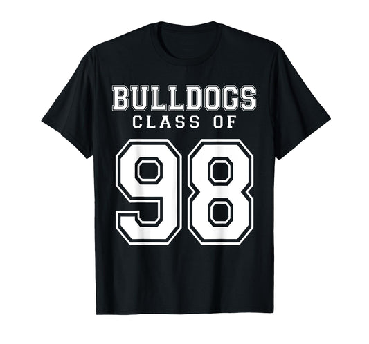 Class Of 1998 Bulldogs Custom Graduation Senior Personalized T-Shirt