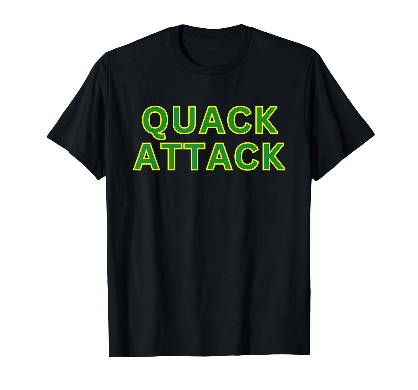 Quack Attack Fear the Duck Green Yellow Bold T-Shirt