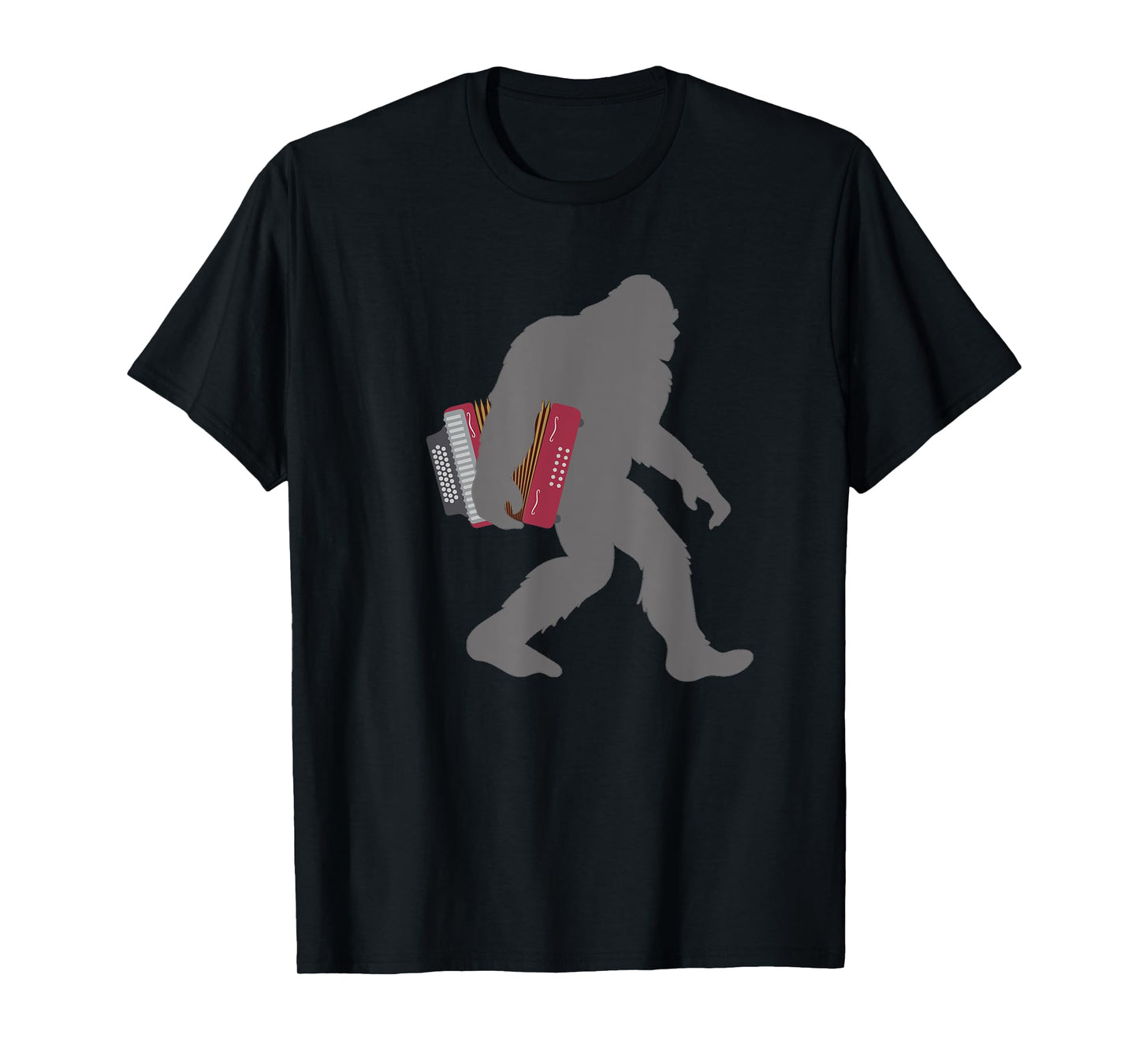 Funny Accordionist Bigfoot musician with Accordion T-Shirt
