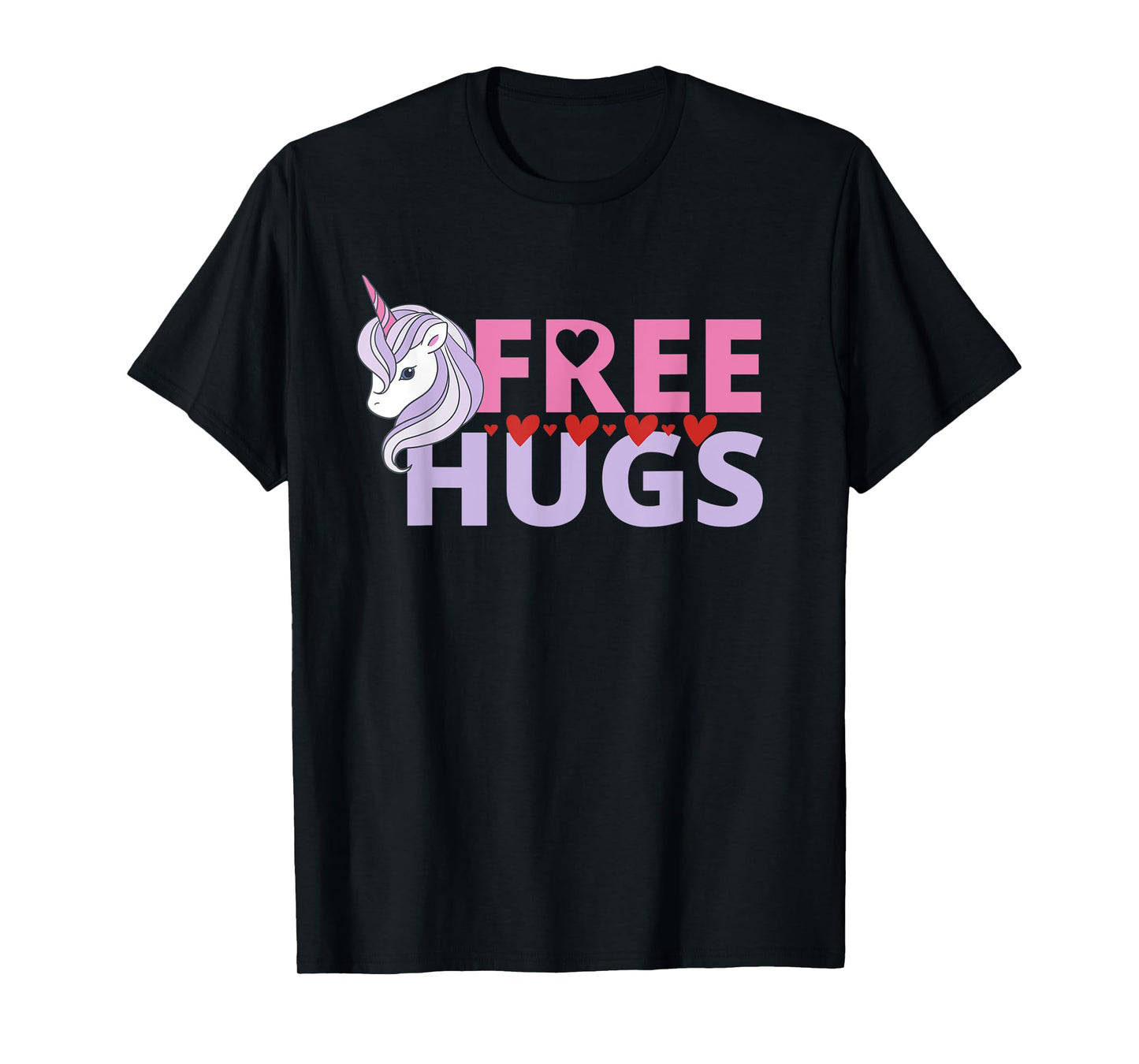 Free Hug Unicorn Good Vibe, Smiles, Kindness, Humanity T-Shirt