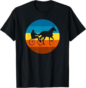 Harness Racing Retro Sunset Horse Race - Harness Racers T-Shirt