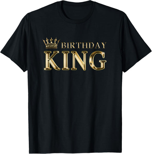 Birthday King Gold Crown T-Shirt For Boys And Men T-Shirt