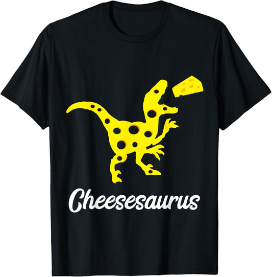 Cheese Dinosaurs Funny Cheddar Dino Brie Gouda T-Rex T-Shirt