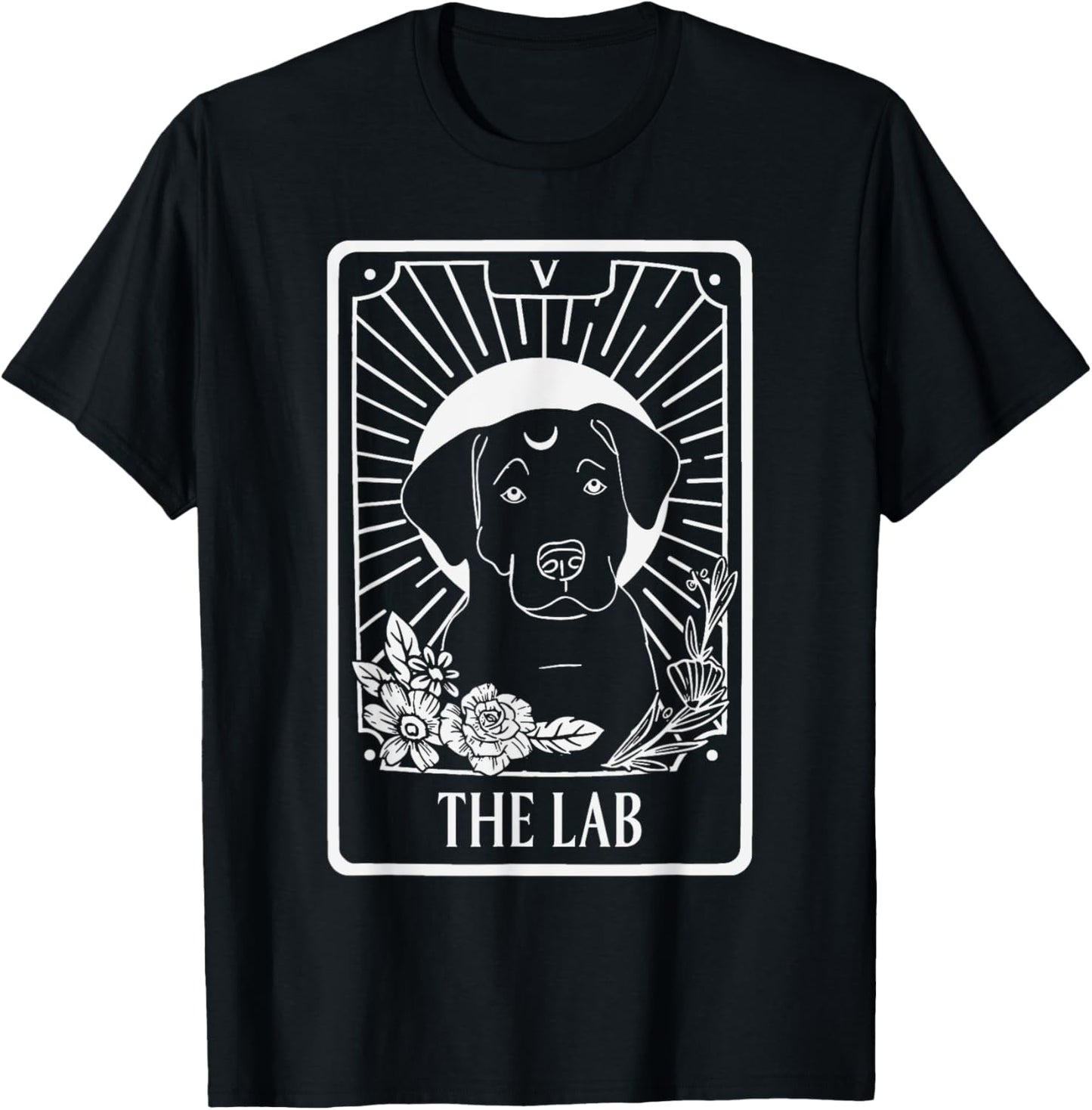 Funny Black Labrador Retriever Tarot Card The Lab Dog Lover T-Shirt