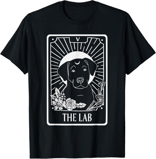 Funny Black Labrador Retriever Tarot Card The Lab Dog Lover T-Shirt