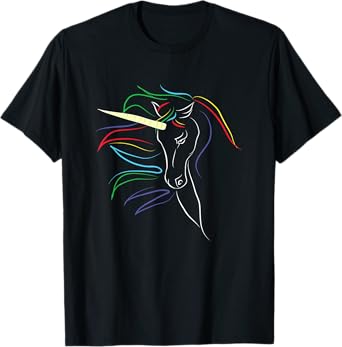 Colourful Fantasy Myth Adult Unicorn for Women T-Shirt