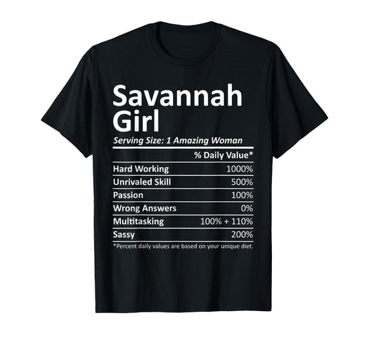 SAVANNAH GIRL GA GEORGIA Funny City Home Roots USA Gift T-Shirt