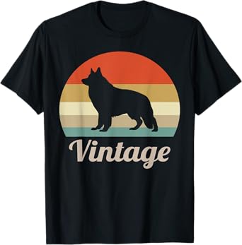 White Swiss Shepherd Dog Lover Vintage Retro Style Men Women Kids T-Shirt