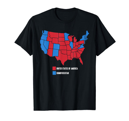 Election Map United States of America Dumbistan Funny T-Shirt